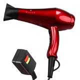 Wazor Hair Dryer 1875W Ceramic Ionic Blow Dryer Infrared Negative Ionic Dryer Cool Shot Button Coco Red with a 5 star rating